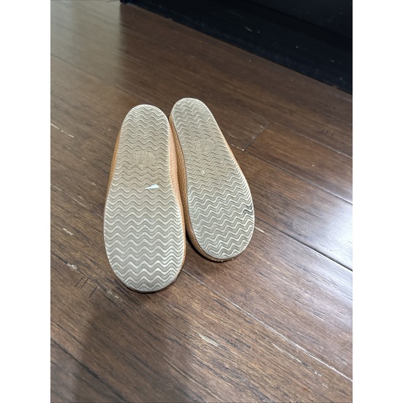 Girl's Monkey Feet Brown Leather Ballet Flats Size 7-8Y Some Scuffing See Pic - Picture 6 of 6